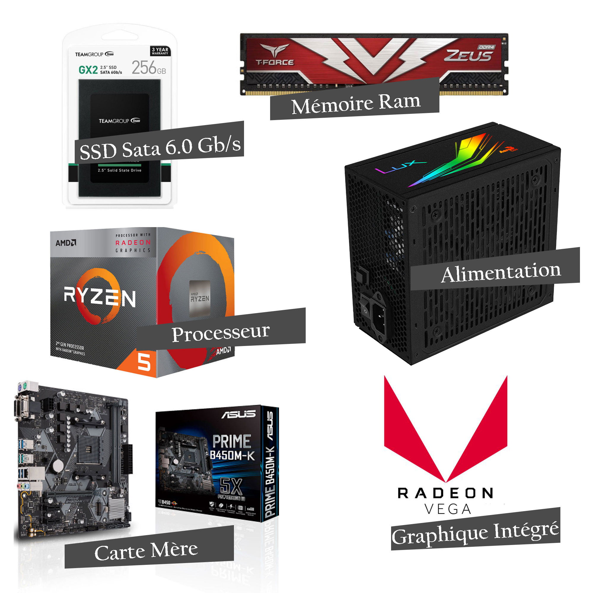 Pc Gamer Fortnite Level v1 (Blanche) - AMD RYZEN™ 5 Bon Prix : 5999 Dhs sur Tera.ma